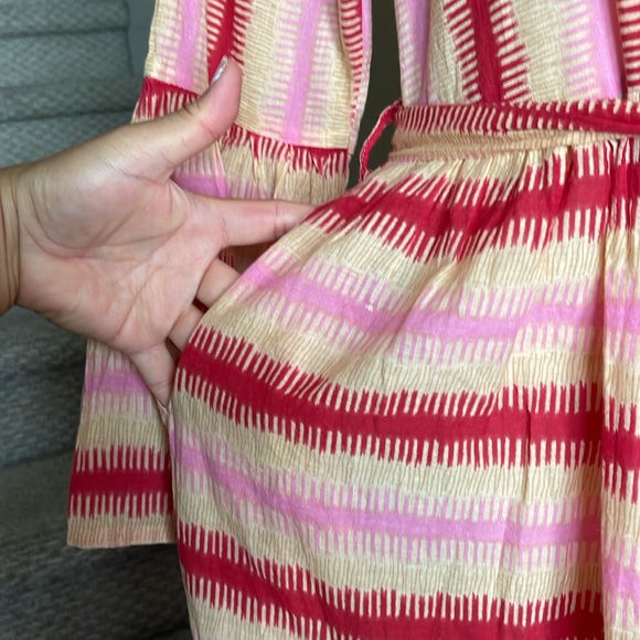 Cece Cabana S M/L Stripped Cotton Long-Sleeve Midi Dress - Picture 7 of 16